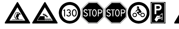 Traffic Signs TFB font preview